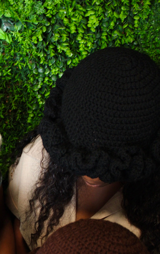 Solid Black Ruffle